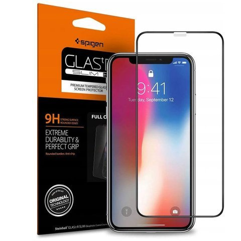 Szkło Spigen Glas.tR Slim FC do etui Apple iPhone X/ Xs/11 Pro black