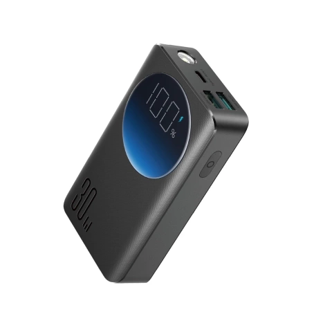 Joyroom JR-PBF01 Powerbank 10000 mAh 30 W PD + latarka + etui – czarny