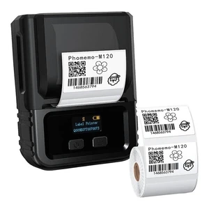 Przenośna drukarka etykiet Phomemo M120 Bluetooth USB-C czarna