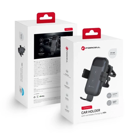 Uchwyt samochodowy Forcell HS4 15W Qi do kratki z automatyczny