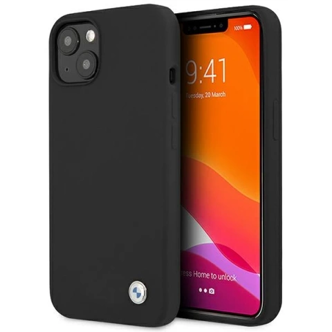 Etui BMW BMHCP13MSILBK do Apple iPhone 13 6,1" hardcase Silicone Signature