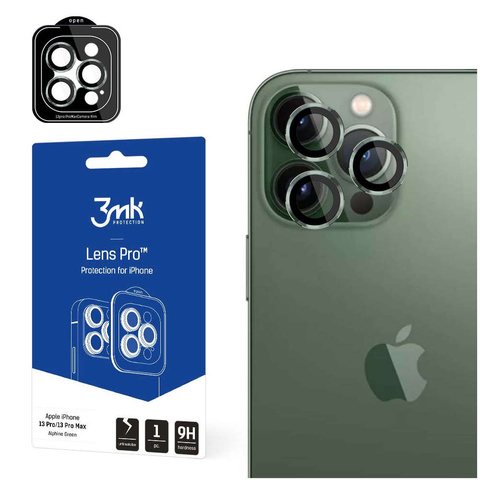 Szkło ochronne na obiektyw telefonu 3mk Lens Protection Pro do Apple iPhone 13 Pro / 13 Pro Max Alphine Green