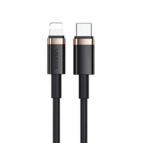 USAMS Kabel U63 USB-C na Lightning 1,2m 20W PD Fast Charge czarny