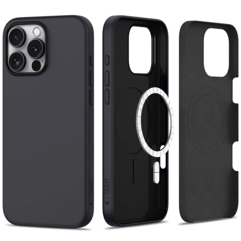 Etui do iPhone 16 Pro Tech-Protect Silicone MagSafe Matte Black