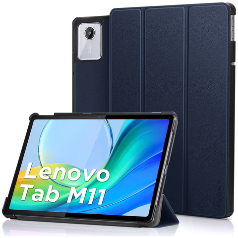 Etui do Lenovo Tab K11 / K11E 11” / M11 10.95" TB330FU / TB330XU / TB331FC Book Case Cover z klapką obudowa futerał pokrowiec Alogy Granatowe + Rysik