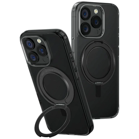 Etui UNIQ Swivix 360 Rotating Kickstand do iPhone 16 Pro 6,3″ – Czarne