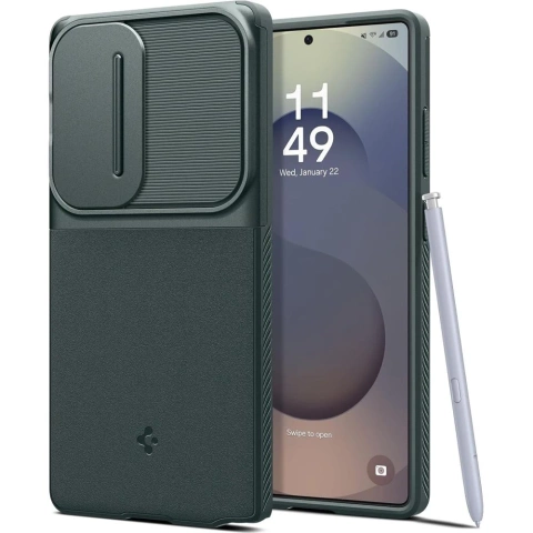 Etui do Samsung Galaxy S25 Ultra Abyss Green Spigen Optik Armor