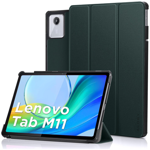 Etui do Lenovo Tab K11 / K11E 11” M11 10.95" TB330FU / TB330XU / TB331FC Book Case Cover z klapką obudowa futerał pokrowiec Alogy Zielone + Szkło + Rysik