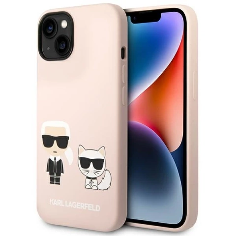 Etui Hardcase Karl Lagerfeld KLHMP14SSSKCI do iPhone 14 6,1" Silicone Karl & Choupette Magsafe