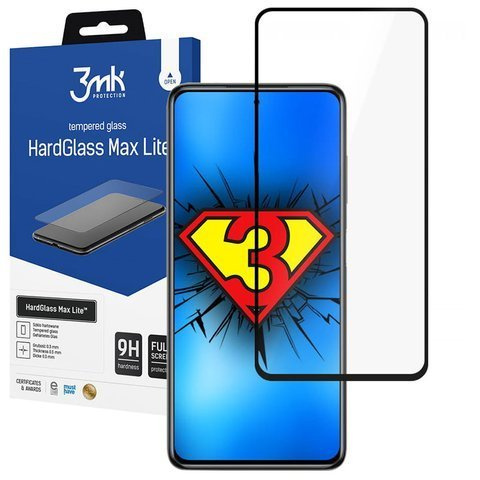 Szkło ochronne 3mk HardGlass Max Lite do Xiaomi Poco x3 NFC Black