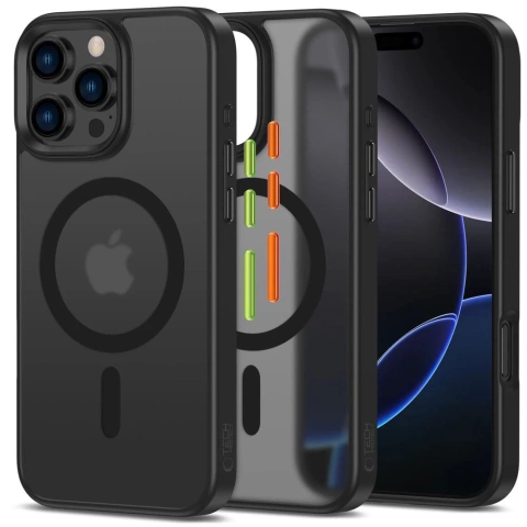 Etui do iPhone 16 Pro Tech-Protect MagMat MagSafe 3-Set Czarny Mat