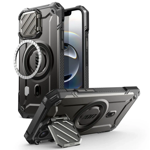 Etui Supcase UB XT Mag MagSafe iPhone 16e Black z podstawką