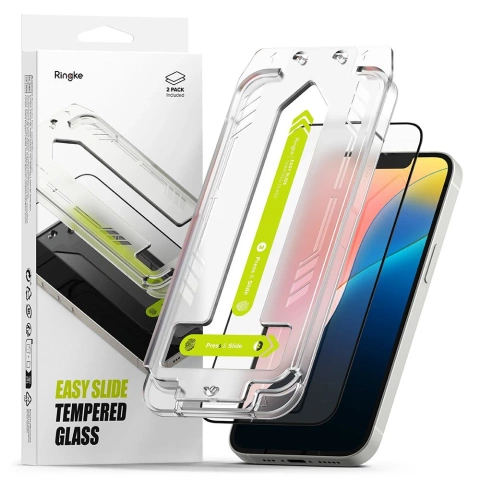 Szkło Hartowane do iPhone 13 / 13 Pro / 14 / 16e Ringke Easy Slide 2-Pack Clear