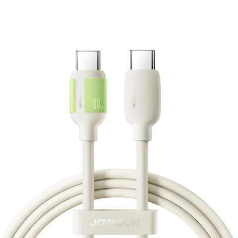 Kabel Joyroom S-A53 60W USB-C – USB-C 1,2m Beżowy Fluorescencyjny