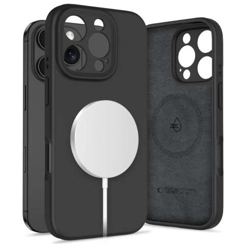 Etui Tech-Protect Liquid Silicone MagSafe iPhone 16 Pro Black