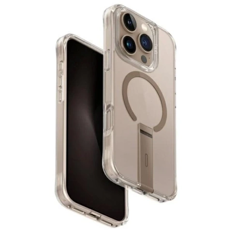 Etui do iPhone 16 Pro UNIQ Eleva Stand MagSafe Złoty