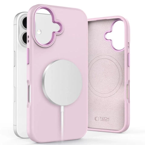 Etui do iPhone 16 Tech-Protect Silicone Pure MagSafe Pink Pearl