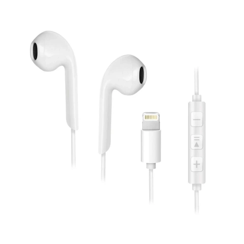 Słuchawki bezprzewodowe douszne Forcell F-Audio HR-ME25 Lightning do Apple białe