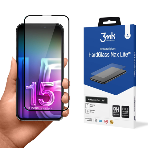 Szkło do Apple iPhone 15 Pro - 3mk HardGlass Max Lite™