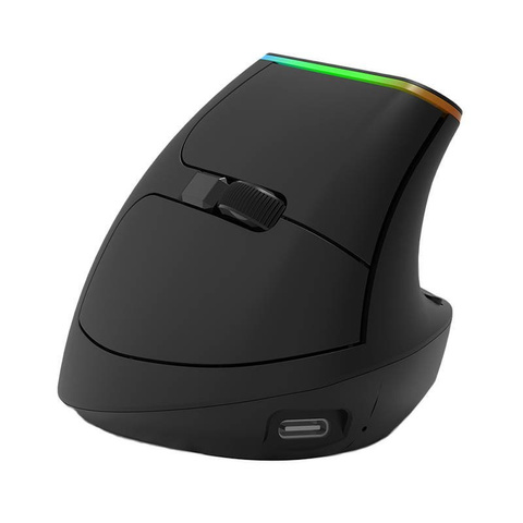 Bezprzewodowa mysz pionowa Delux M618DB BT/2.4G 4000DPI RGB 