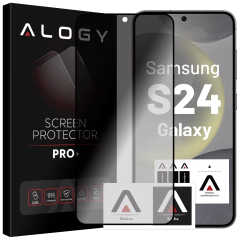 Szkło hartowane Prywatyzujące do Samsung Galaxy S24 matowa ochrona na ekran Alogy Privacy Glass