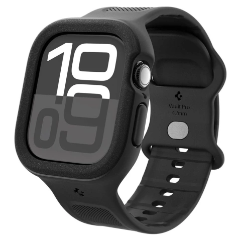 Etui z paskiem Spigen Vault Pro Apple Watch 10 42 mm Czarne