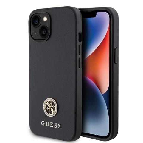 Etui Guess GUHCP15MPS4DGPK do iPhone 15 Plus 6.7" hardcase Strass Metal Logo czarny/black 