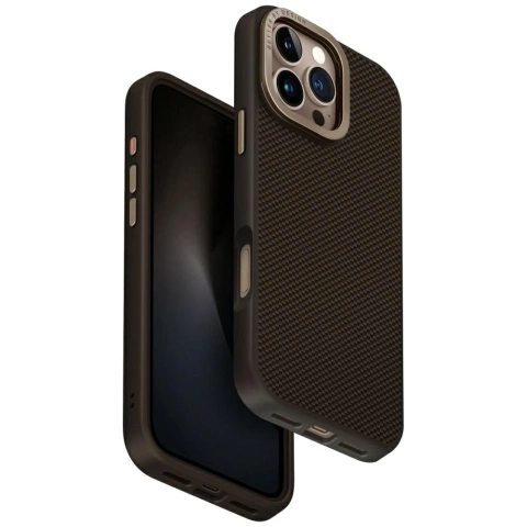 Etui do iPhone 16 Pro Max UNIQ Keva Max MagClick Stand Brązowe