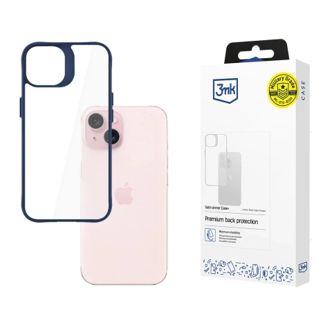 Etui na Apple iPhone 15 3mk Satin Armor Case+ Blue