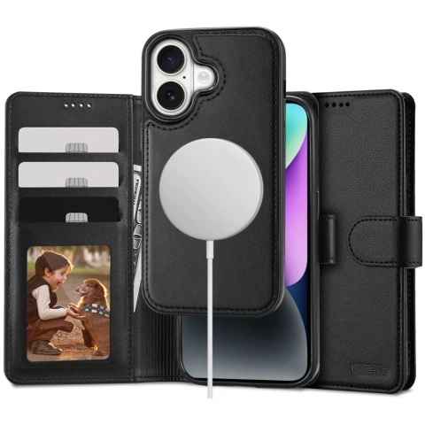 Etui do iPhone 16 Tech-Protect Wallet MagSafe Black