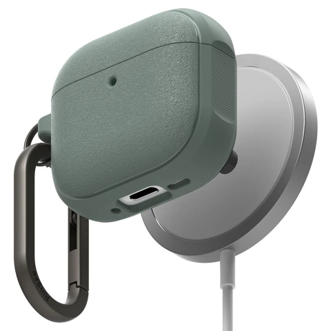 Etui do Apple AirPods 4 Ringke Onyx MagSafe Sage Green + Karabińczyk