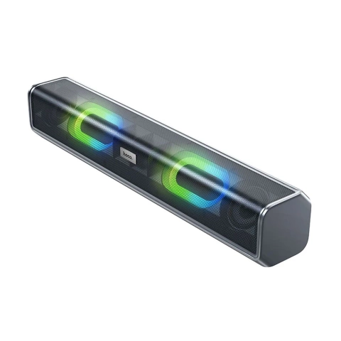 Głośnik Bluetooth HOCO BS49 Szary 2×5W LED RGB AUX USB 2,5h