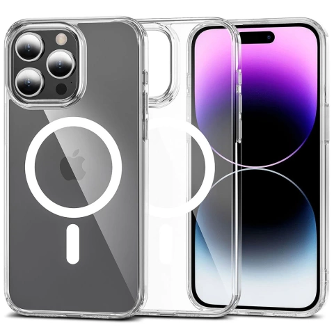 Etui Flexair Hybrid Magsafe do Apple iPhone 15 Pro Clear