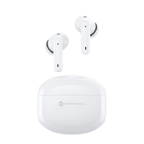 Słuchawki bezprzewodowe douszne BT 5.3 Forcell F-Audio TWS Clear Sound białe 