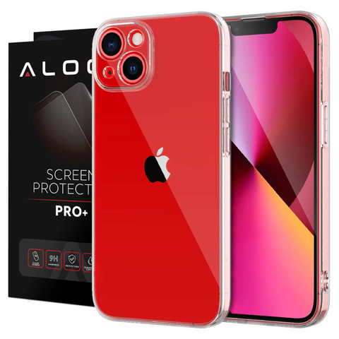 Etui pancerne obudowa Alogy Hybrid Case z osłoną na aparat do Apple iPhone 13/14 Przezroczyste + Szkło