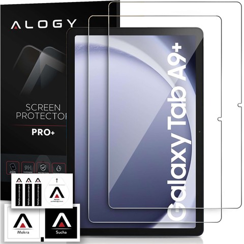 2x Szkło hartowane do Samsung Galaxy Tab A9+ Plus 2023 11" X210/X215/X216 na ekran na tablet Alogy Pro+ 9H