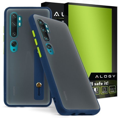 Etui Alogy Bumper case z paskiem do Xiaomi Mi Note 10/ 10 Pro Granatowe