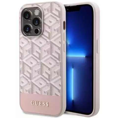 Etui Guess GUHMP14LHGCFSEP do iPhone 14 Pro 6,1" hard case GCube Stripes MagSafe