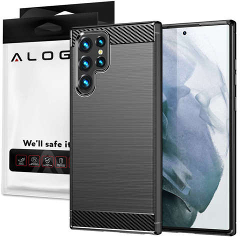 Etui do Samsung Galaxy S22 Ultra Alogy Rugged Armor obudowa TPU Carbon Black