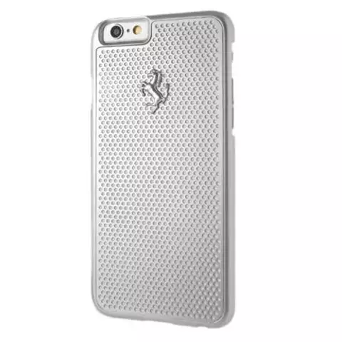 Etui na telefon Ferrari Hardcase iPhone 6/6S perforated aluminium  srebrny/silver
