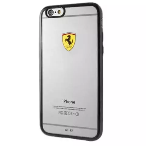 Etui na telefon Ferrari Hardcase iPhone 6/6S racing shield transparent black