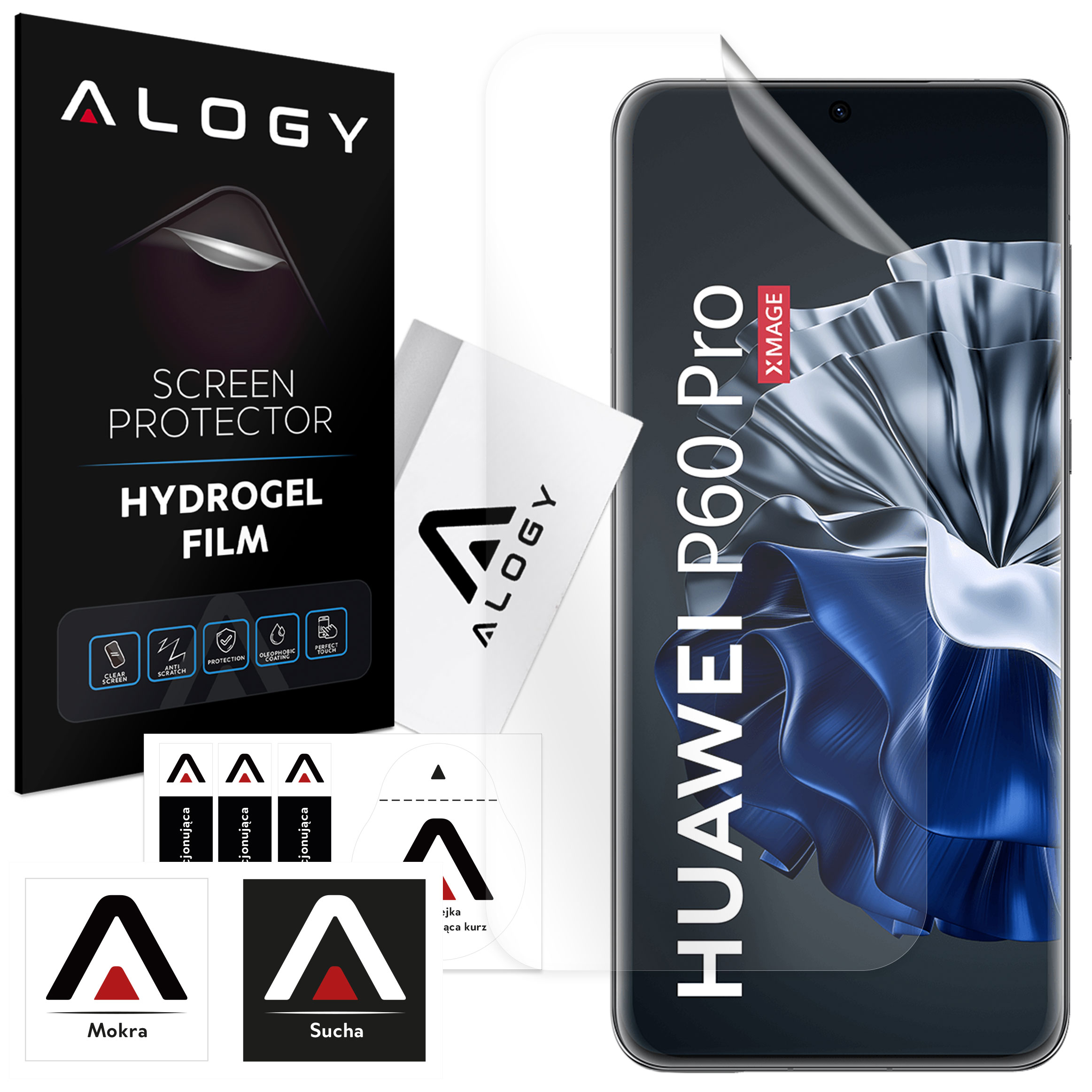 Folia Hydrożelowa do Huawei P60/ P60 Pro ochronna na telefon na ekran Alogy Hydrogel Film