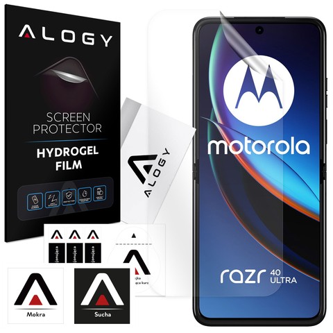 Folia Hydrożelowa do Motorola Razr 40 Ultra ochronna na telefon na ekran Alogy Hydrogel Film