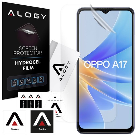 Folia Hydrożelowa do Oppo A17 ochronna na telefon na ekran Alogy Hydrogel Film