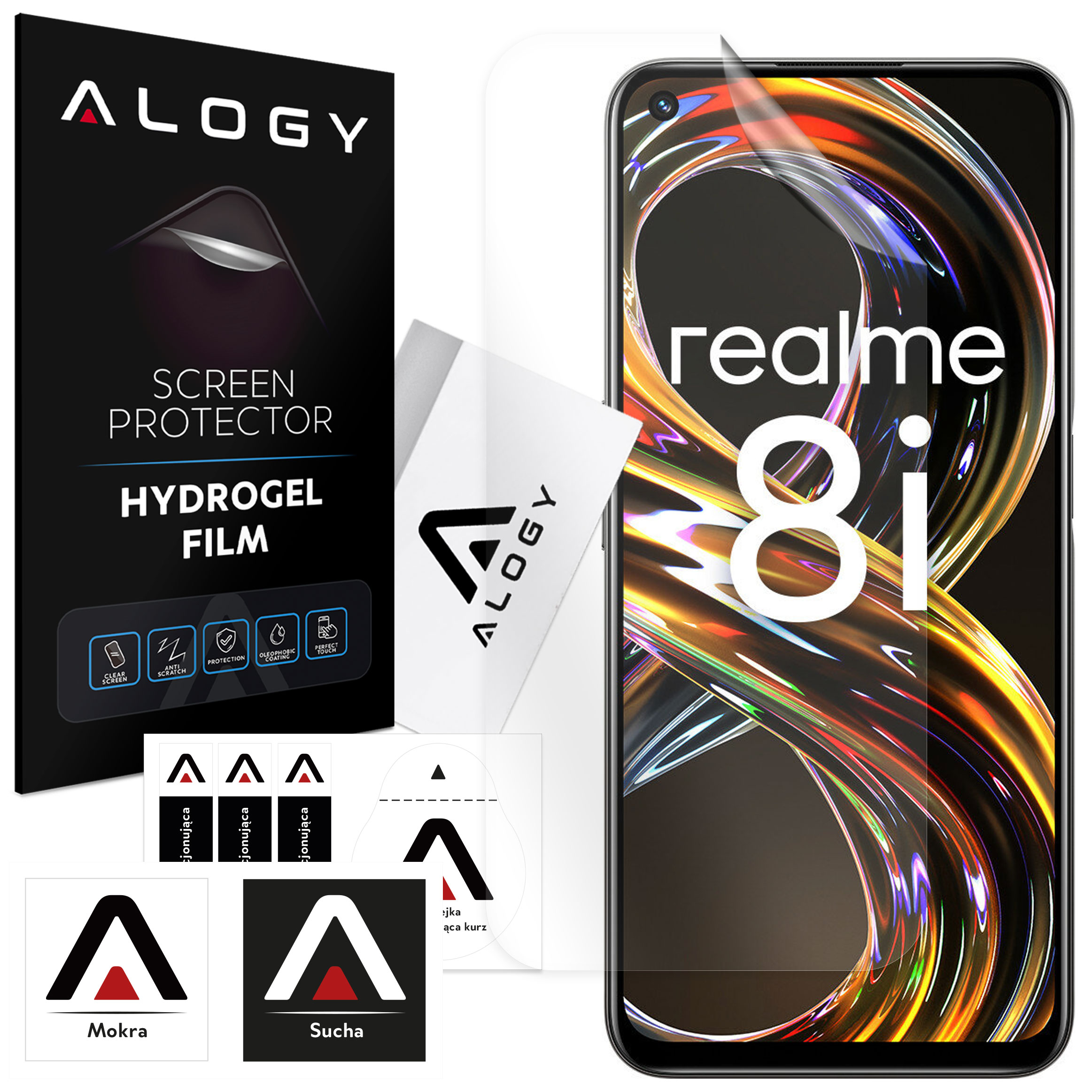 Folia Hydrożelowa do Realme 8i ochronna na telefon na ekran Alogy Hydrogel Film