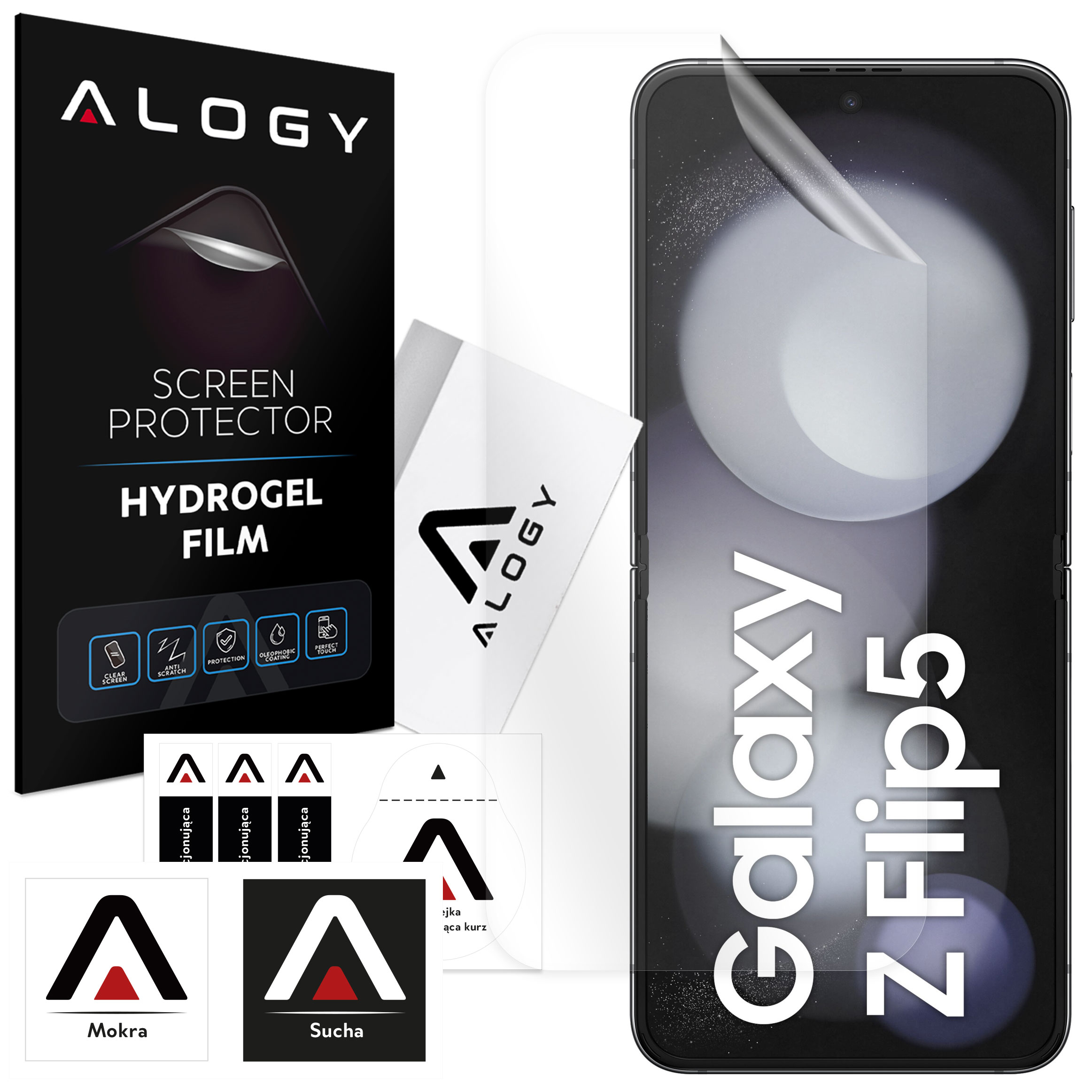 Folia Hydrożelowa do Samsung Galaxy Z Flip 5 ochronna na telefon na ekran Alogy Hydrogel Film