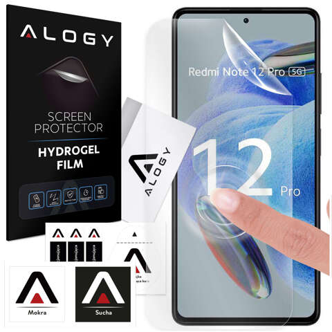 Folia Hydrożelowa do Xiaomi  Redmi Note 12 Pro/ Poco X5 Pro 5G ochronna na telefon na ekran Alogy Hydrogel Film