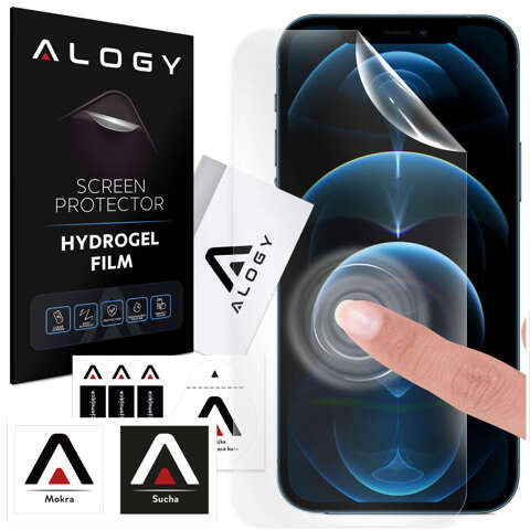 Folia Hydrożelowa do iPhone 12 Pro Max ochronna na telefon na ekran Alogy Hydrogel Film