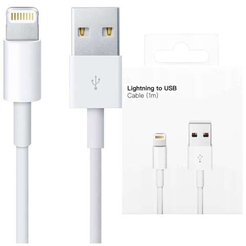 Kabel 1m Lightning do USB-A USB do Apple iPhone, iPad, iPod BOX Biały