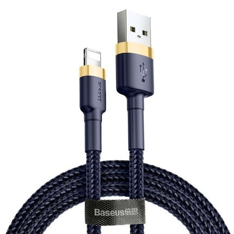 Kabel 2m Baseus Keviar USB Lightning do iPhone iPad iPod 1.5A Granatowy